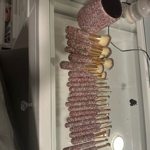 Sparkling Pink Makeup Brush Set
